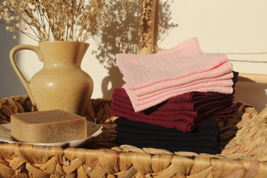 Serviettes visage unies