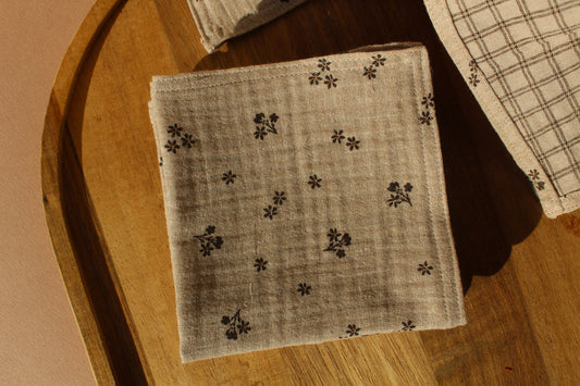 Serviettes visage chataigne